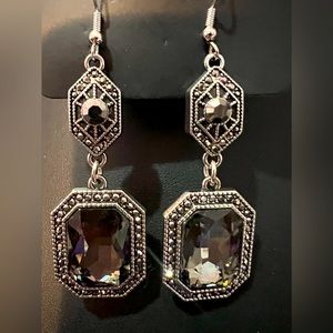 Black and Silver Vintage Earrings